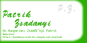 patrik zsadanyi business card